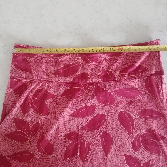 100% cotton H&M pale red leaf pattern skirt size 10 - Picture 9 of 12